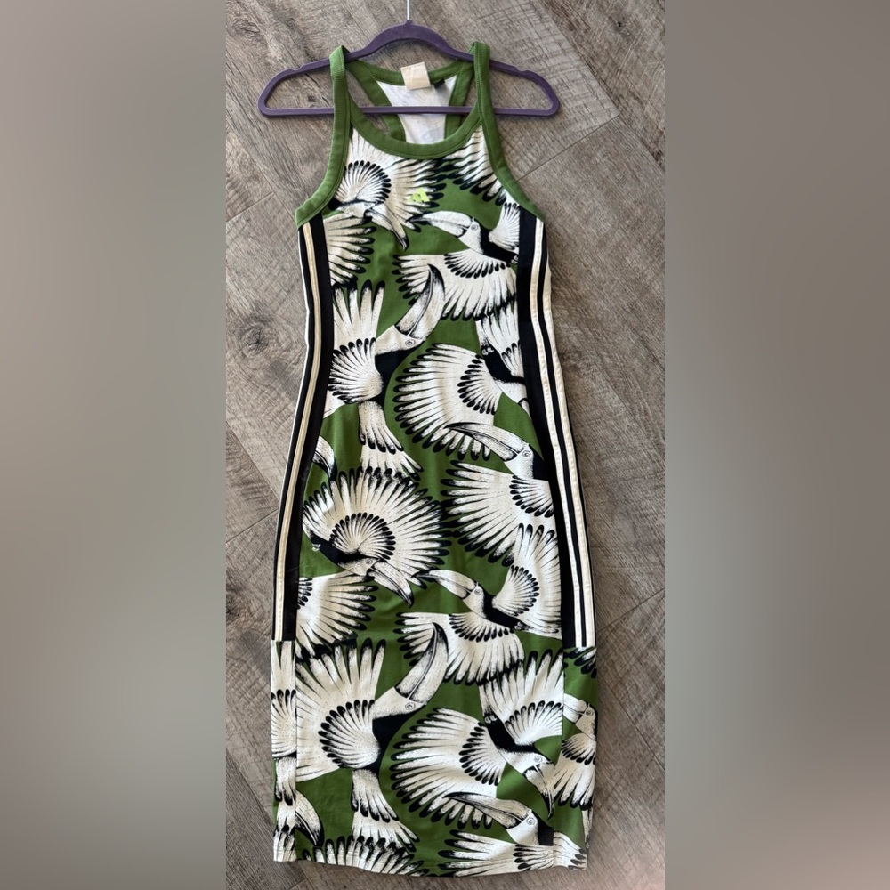 FARM Rio Green and Black Dress